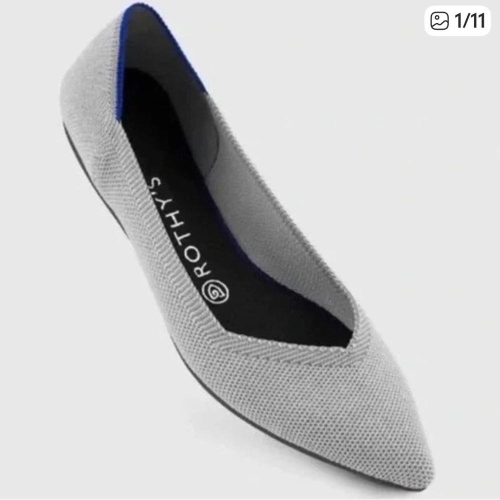 Rothy's Light Gray Women's Flats 7 new